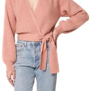 NWT Wayf Blush Sterling Wrap Sweater